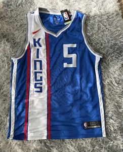 Nike De’Aaron Fox #5 Sacramento Kings Jersey Blue NBA City Edition XL - Picture 1 of 2