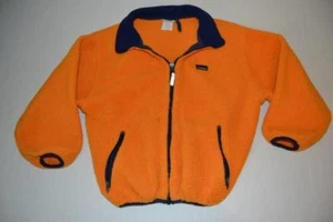 L.L.BEAN OUTDOORS ORANGE FLEECE JACKET YOUTH KIDS SIZE SMALL S - Picture 1 of 4