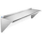 NSF Stainless Steel 14' x 48' Commercial Kitchen Wall Shelf Restaurant Shelving