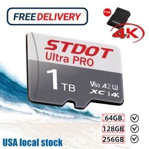 Micro SDXC Card Ultra Fast Class 10 A2 V30 Memory Card 64GB-1024GB Wholesale US - Picture 1 of 19