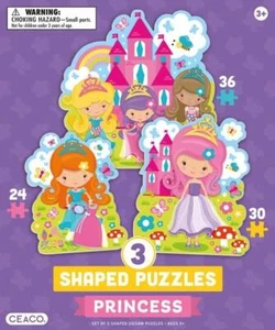 Ceaco Children's Puzzles; Princess; three puzzles with 24 to 36 pcs; 3131-1 - Picture 1 of 1