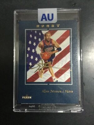 2003-04 Fleer Avant USA Allen Iverson Gold Ink On Card Autograph Auto JSA COA - Image 1 of 4
