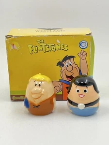 Flintstones Salt and Pepper Shakers Barney Betty Magnetic Westland New in Box - Picture 1 of 11