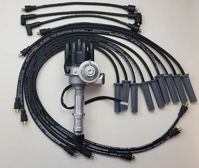 PONTIAC 350 389 400 455 PEQUENA TAMPA FÊMEA DISTRIBUIDOR HEI +PRETO 8,5mm FIOS PLUG - Imagem 1 de 2