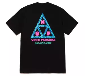 Huf Worldwide Skateboard T-Shirt Tee Video Paradise Triple Triangle Black in M - Bild 1 von 2