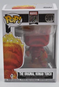 Funko Pop The Original Human Torch 501 Marvel 80 Years With Plastic Protector - Picture 1 of 11