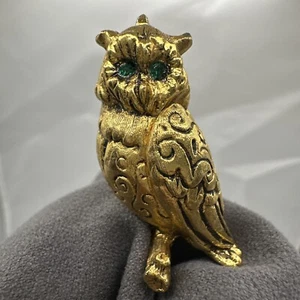 Vintage Max Factor Goldeule Modeschmuck massiv Parfum Auge Strass Böhmen - Bild 1 von 4