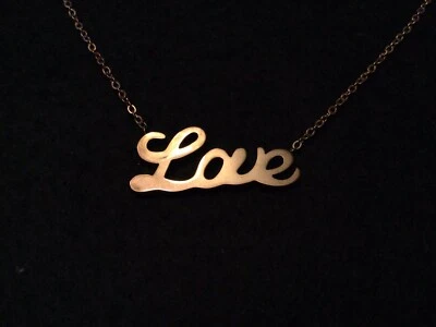Rose gold plated love word necklace - Image 1 of 4