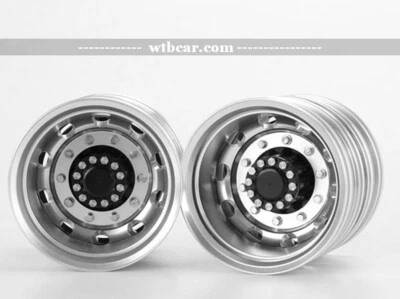 Rear wheels set a pair for 1/14 Tamiya one axle use Volvo FH16 Scania Man 3363  - Image 1 of 3