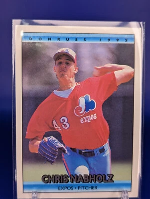 Chris Nabholz 1992 Donruss No Dot after INC Error Expos Pack Fresh! #170 - Image 1 of 2