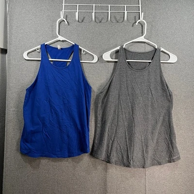Under Armour Tank Top Shirt Women Size M Gray amd Blue Athletic Ladies - Image 1 of 4