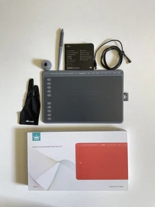 Drawing Tablet - Huion HS611 Graphic Tablet Grey USB-C - Picture 1 of 3
