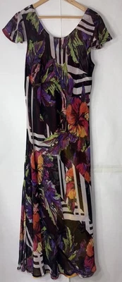 Maxi Vestido Colorido Terciopelo Medianoche Verano Crucero Vacaciones Imprescindible Talla 18W Usado en Excelente Condición Foto 1 de 4