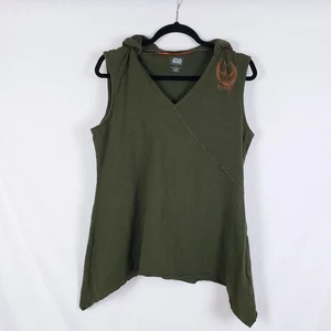 Star Wars Galaxy's Edge Resistance ärmelloses T-Shirt mit Kapuze Damen L grün Cosplay - Bild 1 von 11