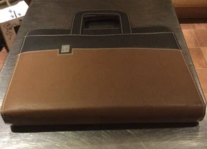 Ladies Two Tone Brown Leather Brief Case - Picture 1 of 6