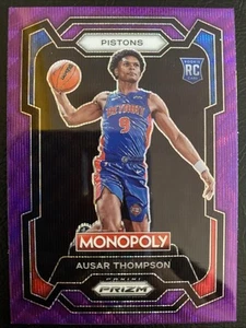 2023-24 Panini Prizm Monopoly Ausar Thompson Purple Prizm #27 Detroit Pistons RC - Picture 1 of 2