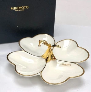 Mikimoto Jewelry Tray Pottery Elegant Gift Accessories case Pearl Color E321 - Picture 1 of 4