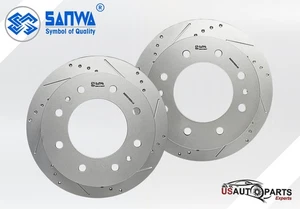 PAIR OF REAR RH/LH BRAKE ROTOR DS SOLID&GEOMET COATED 360mm FOR GMC 2011-2021 - Picture 1 of 6