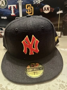 New Era 59Fifty New York Yankees Hemp Black/Red /Yellow  Colorpack Hat Size7 5/8 - Picture 1 of 5