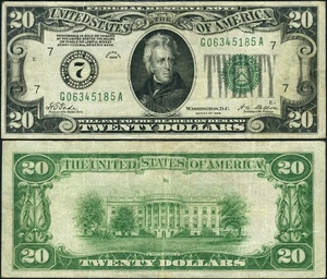 FR. 2050 G $20 1928 Federal Reserve Note Chicago G-A Block VF+ - Picture 1 of 3