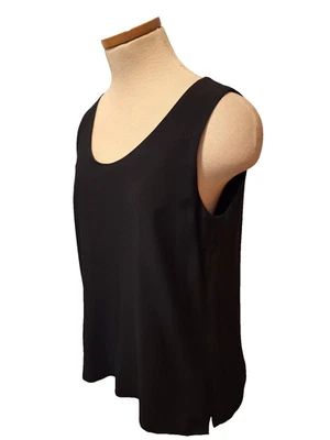 Vintage Moschino Couture Italian made Black Cloth Shell Tank Top US Size 10 - Image 1 of 4