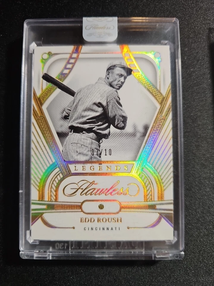 2024 Panini Flawless Edd Roush Legends Золотой Бриллиант /10 Красные Цинциннати - Изображение 1 из 3