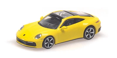 Minichamps 870068322 1/87 PORSCHE 911 992 CARRERA 4S 2019 GIALLO Modello Auto - Immagine 1 di 4