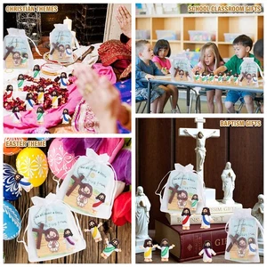 20 Imposta i piccoli giocattoli di Gesù di Pasqua Little Gesù Dono religioso ~R - Foto 1 di 8