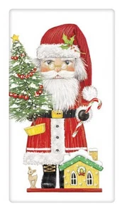 Flour Sack Kitchen Dish Towel Nutcracker Santa Mary Lake - Thompson New - Picture 1 of 1