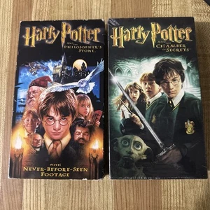 Harry Potter VHS Chamber of Secrets & The Sorcerer’s Stone LOT - Picture 1 of 7