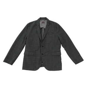 Untuckit Sport Sakko Herren 42 S grau kariert Baumwolle 2 Knopf Blazer - Bild 1 von 8