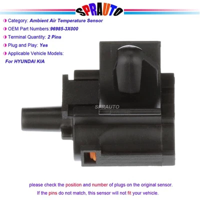 Sensor de temperatura del aire ambiente para Kia Optima Rio Soul Forte 969853X000 AX157 Foto 1 de 4