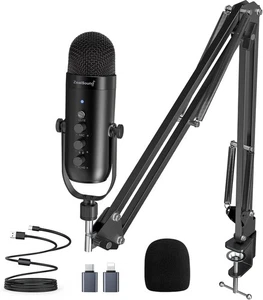 Zealsound USB Gaming Mikrofon Set K66 Podcast Mic für iPhone PC Android PS5, - Bild 1 von 9