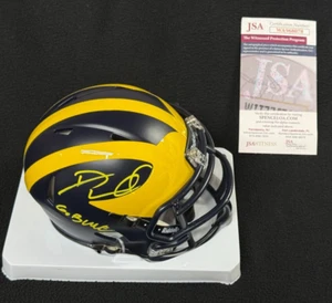 Mini casco firmato e scritto David Terrell Michigan Wolverines JSA COA - Foto 1 di 6