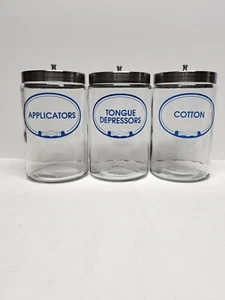 Medical Glass Apothecary Lidded Jar, Each Sold Separately - Picture 1 of 9