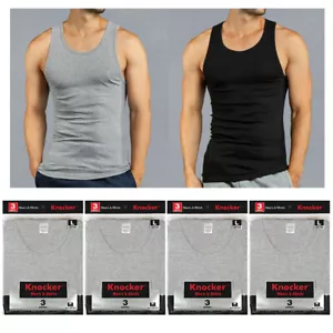 Pack of 12 Men's Tank Tops AShirt Ribbed Undershirts 100% Cotton Classic Gym - Picture 1 of 1