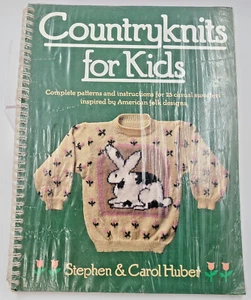 Country Knits for Kids 25 Patterns Instructions Knitting 1988 Spiral Paperback - Imagen 1 de 4