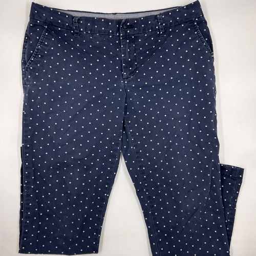 JORDAN Pantaloni chino da donna blu Tommy Hilfiger taglia 6 cotone a macchie gamba dritta casual