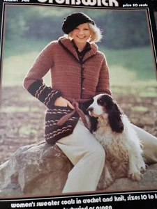 Brunswick  Vintage Knitting Cochet Sweaters Pattern 7416 Coats - Picture 1 of 2