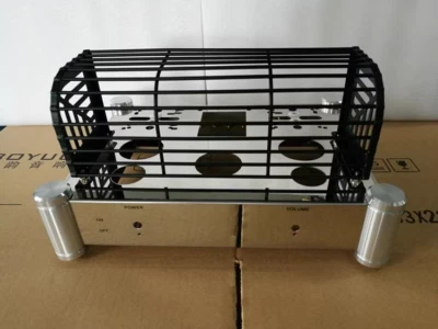 Cubierta de protección de amplificador de tubo de un solo extremo para amplificador de potencia de tubo de vacío A10 EL34 Foto 1 de 2