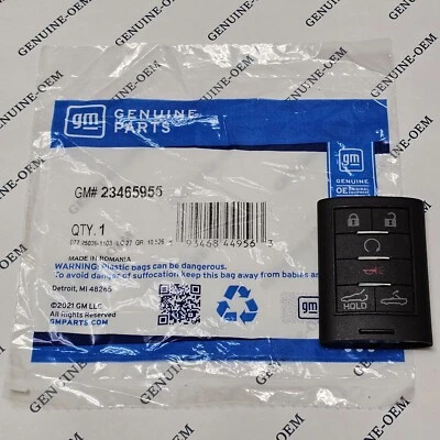 2015-19 Chevrolet Corvette C7 Smart Keyless Remote Key Entry Fob GM 23465955 OEM - Image 1 of 2