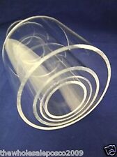 Plastique Transparent Acrylique perspex Pmma Tubes Tuyau 200mm - 300mm 30.5cm