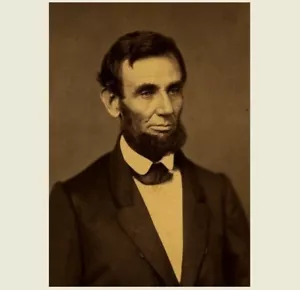 Primera FOTO 1861 del presidente Abraham Lincoln, arte de retrato, presidente de la Guerra Civil. - Imagen 1 de 1