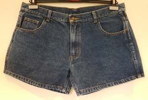 Damas Azul Denim Pantalones Cortos Vintage Vacaciones Playa Talla 18 34-36" Cintura - Imagen 1 de 9