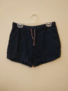 Wonder Nation Girls Shorts Lg 10-12 Navy Blue Tie - Picture 1 of 3