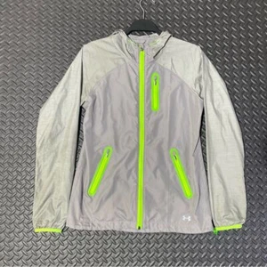 Under Armour Windbreaker-Jacke grau/grün halb tailliert Ganzjahresjacke Damen Gr. XS - Bild 1 von 6