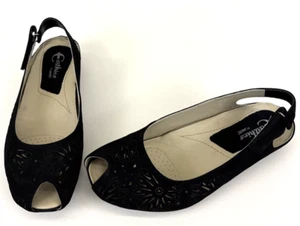 Zapatos para mujer Earthies Milos negros suaves Buck sandalias recortes talla 9M nuevos en caja - Imagen 1 de 12