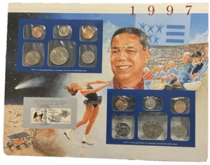 1997 P/D Uncirculated Mint Set Postal Commemorative Society Coin & Stamps - Picture 1 of 7