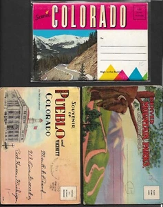 Colorado Themed - Vintage Collectible Souvenir Postcard Folders - Set of 3 - Picture 1 of 2