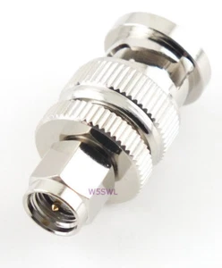 SMA Male to BNC Male Coax Adapter Connector - USA Ham Radio Seller - Picture 1 of 2